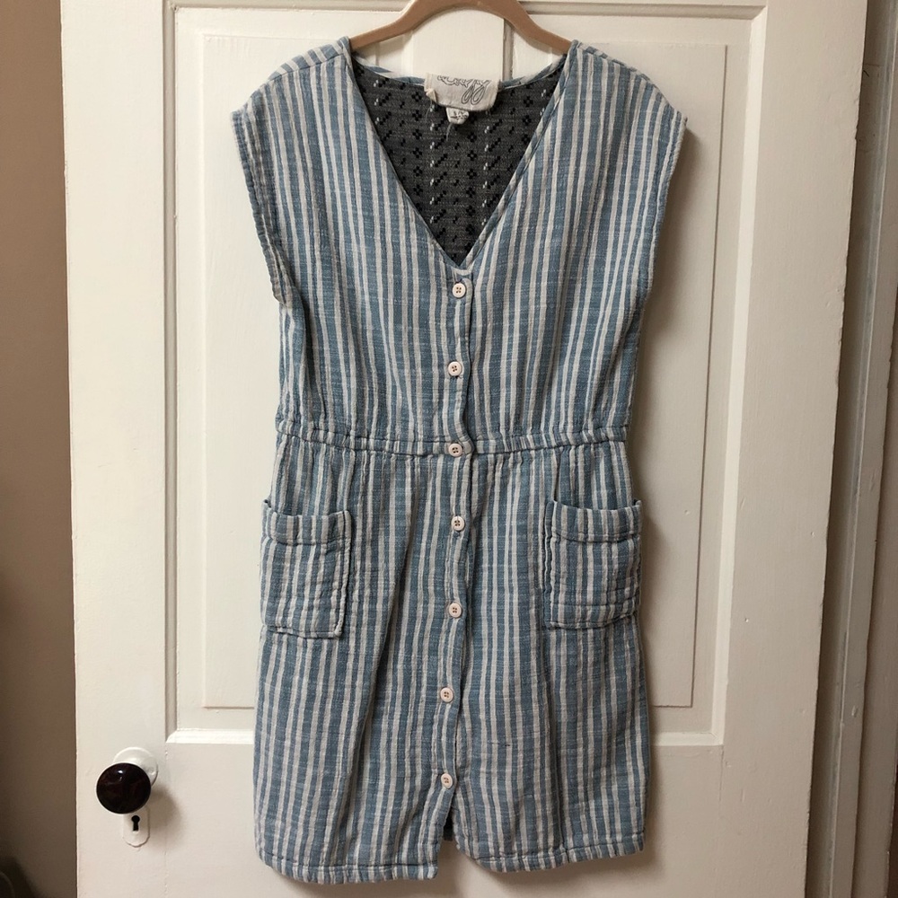 Ace & Jig Garden Dress V Neck Button Front Dress